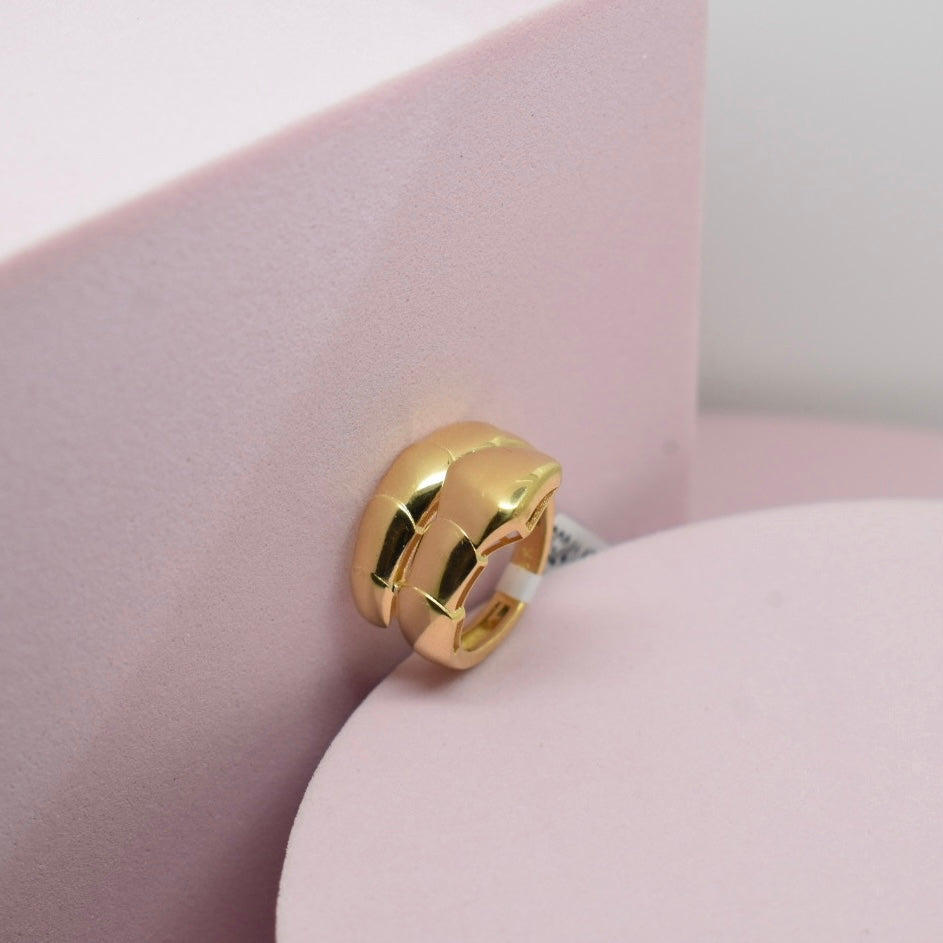 *LIMITED* Real 18K Yellow Gold - Serpenti Snake Thick Ring
