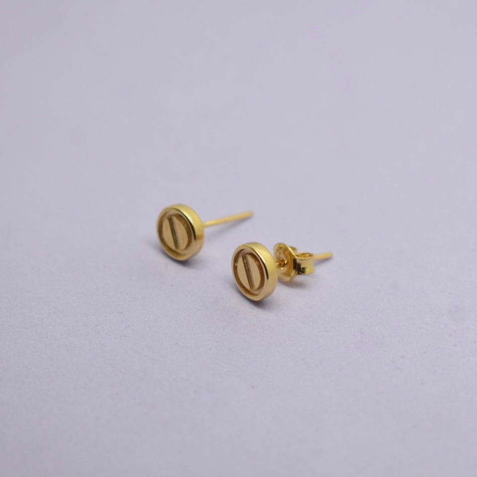 18K Gold - SJCART Love Stud Earrings