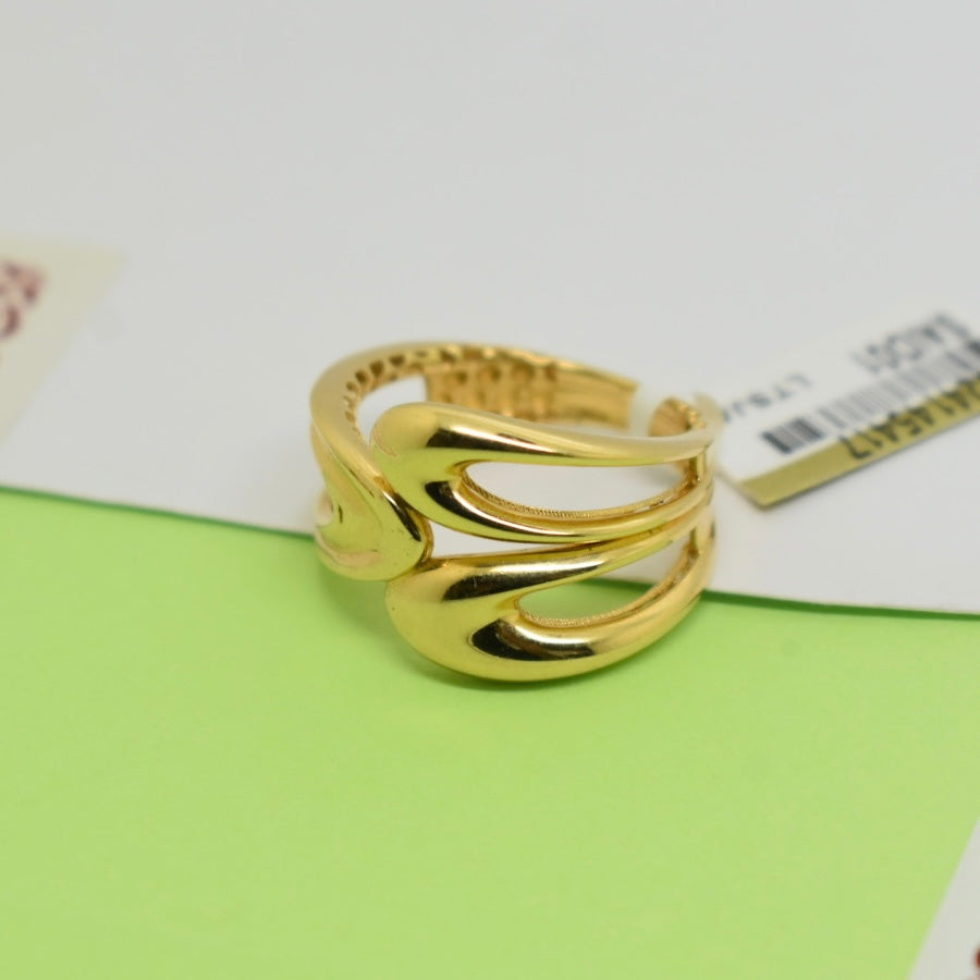 *LIMITED* Real 18K Yellow Gold - Hollow Electro Ring