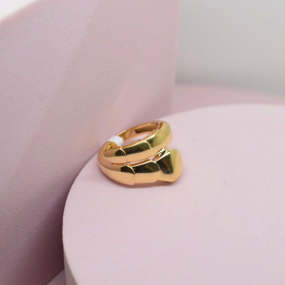 *LIMITED* Real 18K Yellow Gold - Serpenti Snake Thick Ring