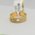 *LIMITED* Real 18K Yellow Gold - SJMSK Half Stone Move Band Ring
