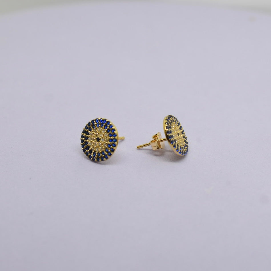 *SALE* Real 18K Gold - Blue Zircon Earring