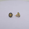 *SALE* Real 18K Gold - Blue Zircon Earring