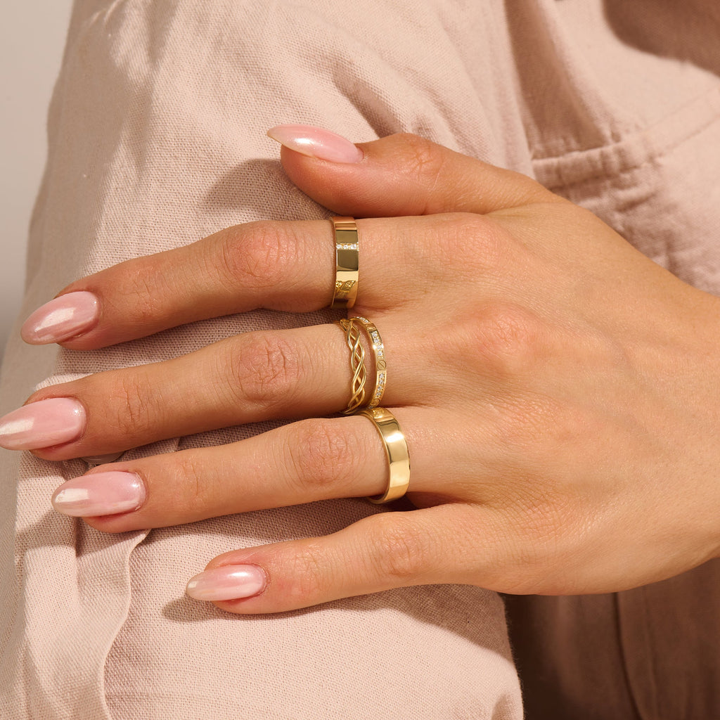 Braided Celtic Knot Ring in Gold