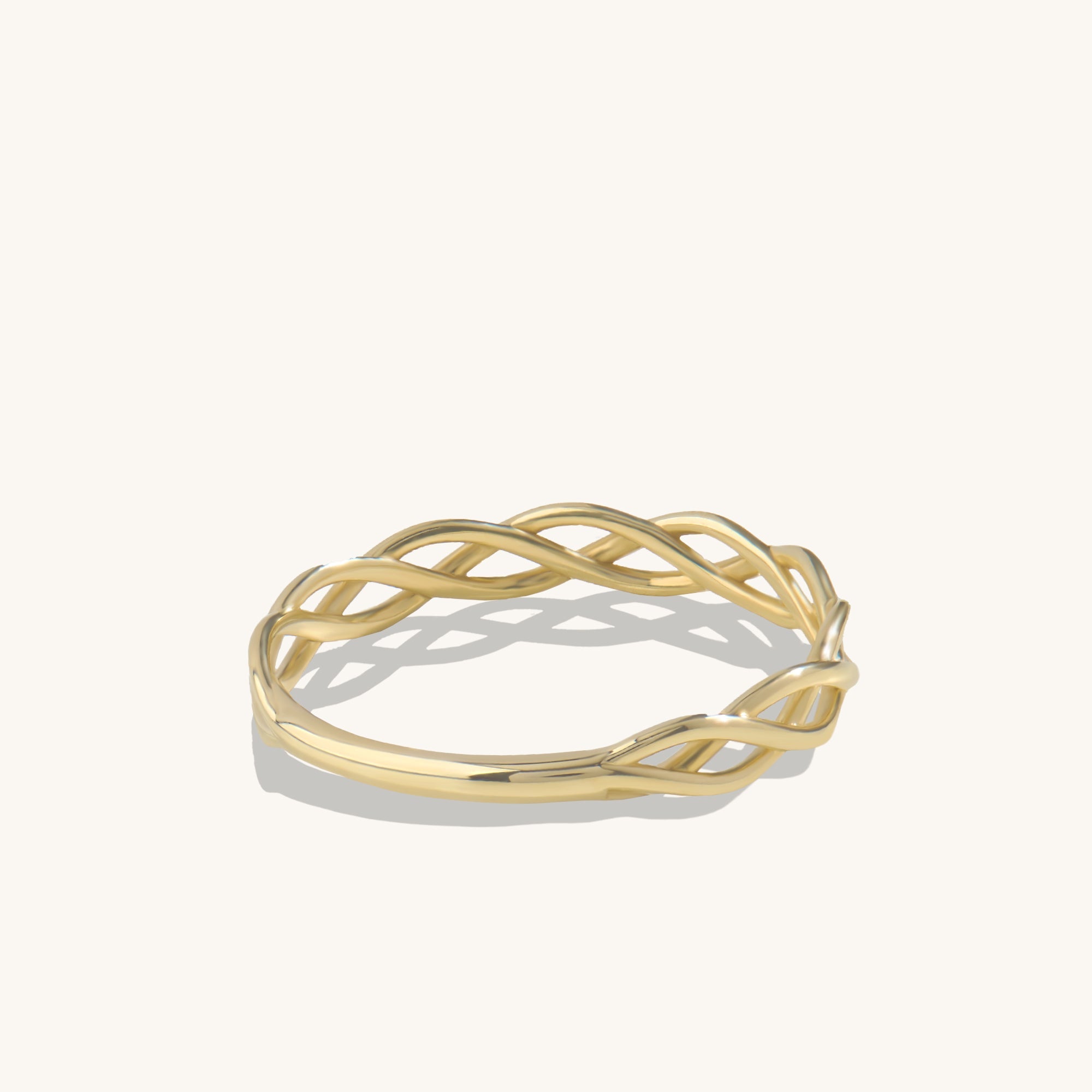 Braided Celtic Knot Ring in Gold