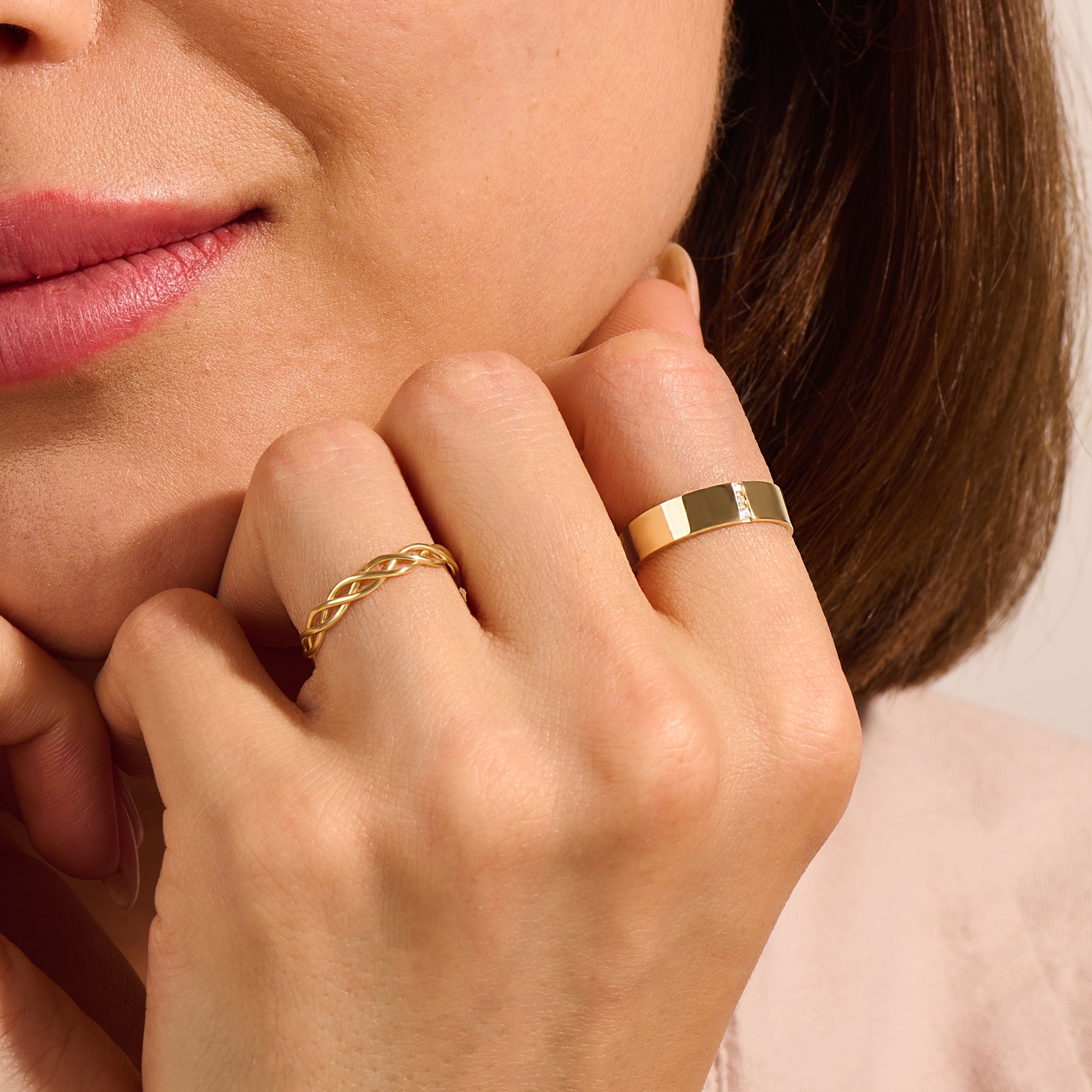 Braided Celtic Knot Ring in Gold