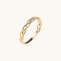14k Solid Gold Celtic Half Eternity Stacking Ring
