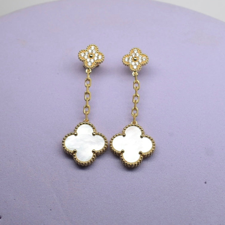 Real 18K Gold - SJVC MOP Hanging Earring