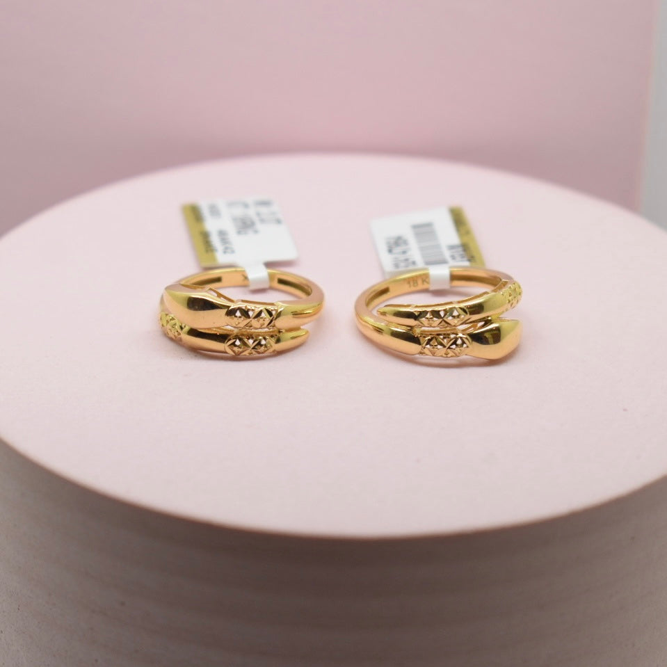 *LIMITED* Real 18K Yellow Gold - Cut Serpenti Snake Ring