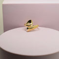 *LIMITED* Real 18K Gold - Thick Trendy Snake Texture Ring
