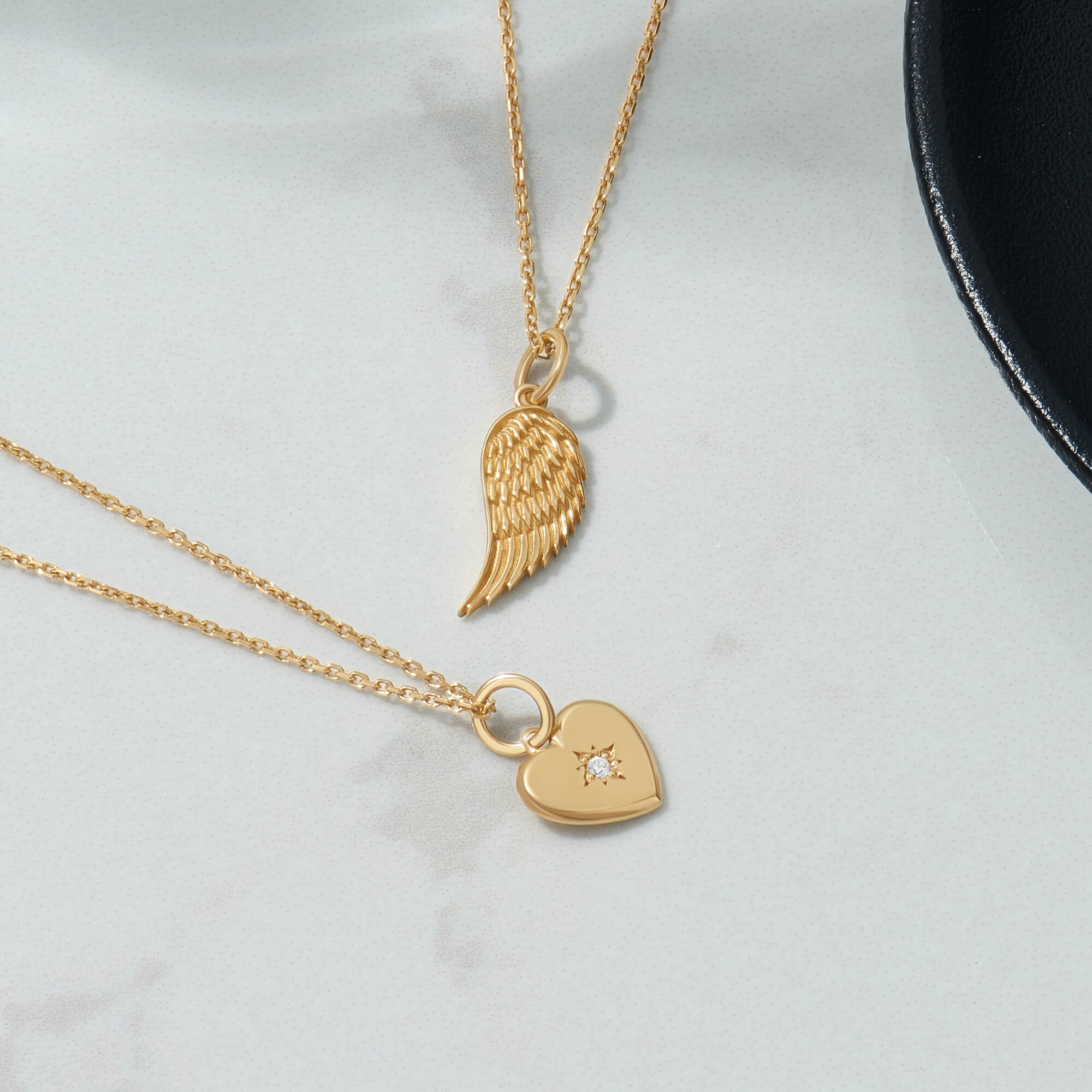 Angel Wing Necklace in Gold
