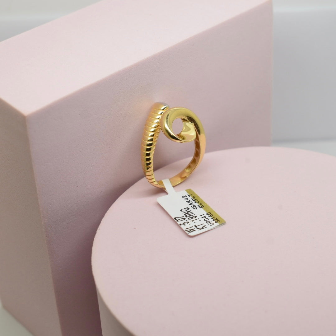 *LIMITED* Real 18K Gold - Thick Trendy Snake Texture Ring
