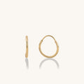 Women's 14k Real Gold Thin Endless Mini Hoop Earrings