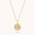 Moissanite Ballerina Letter Necklace in Solid Gold