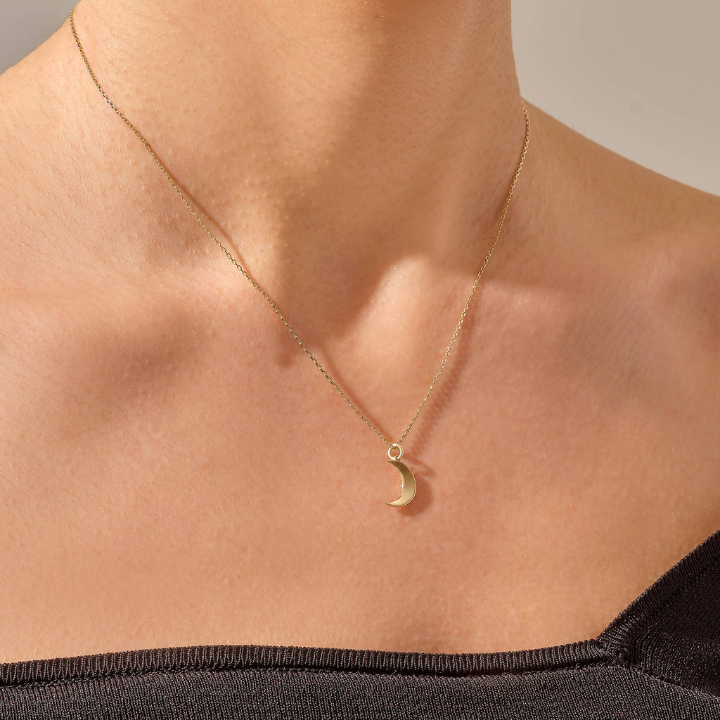 Moon Necklace in Gold