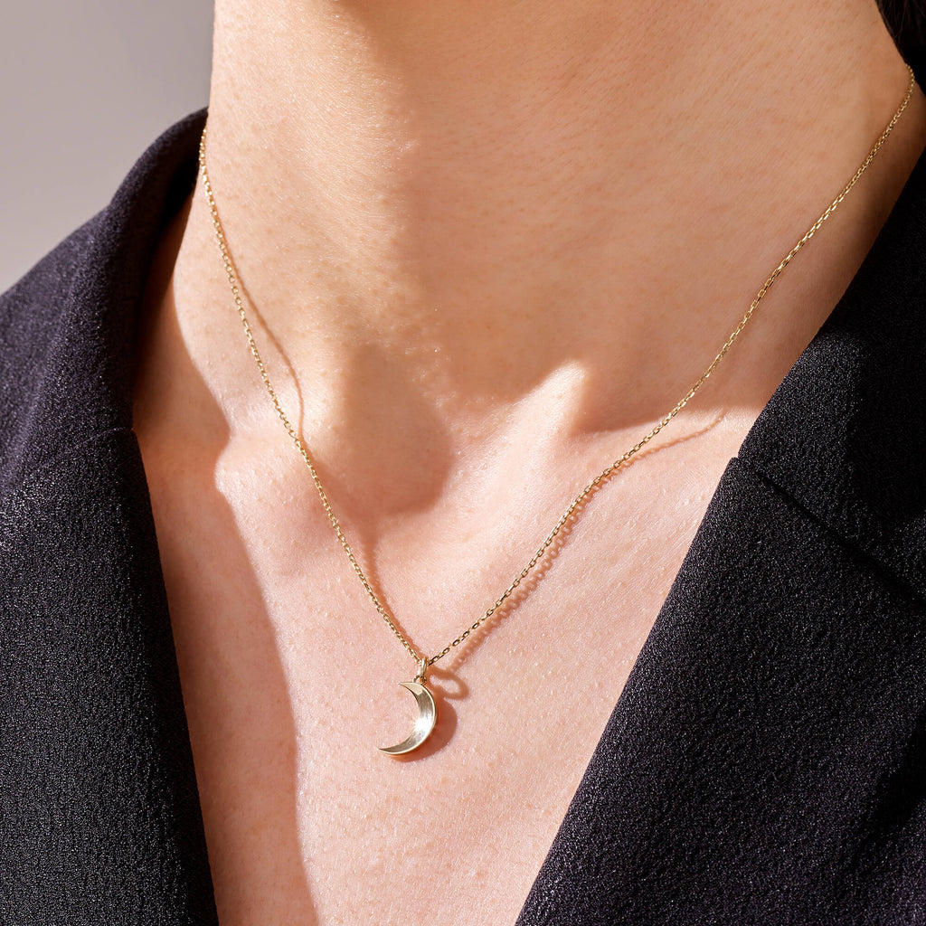 Moon Necklace in Gold