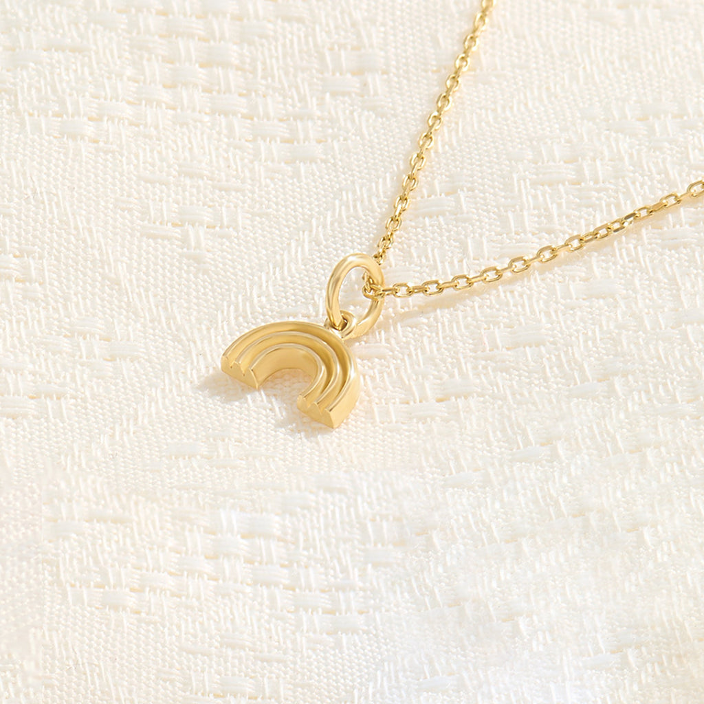 Rainbow Necklace in Gold