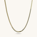 14k Solid Gold Herringbone Necklace for Women