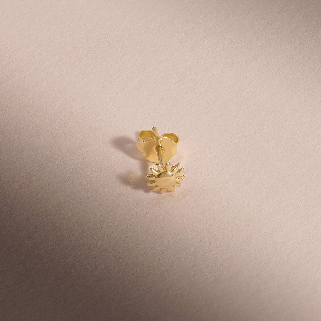 Sun Stud Earrings in Gold