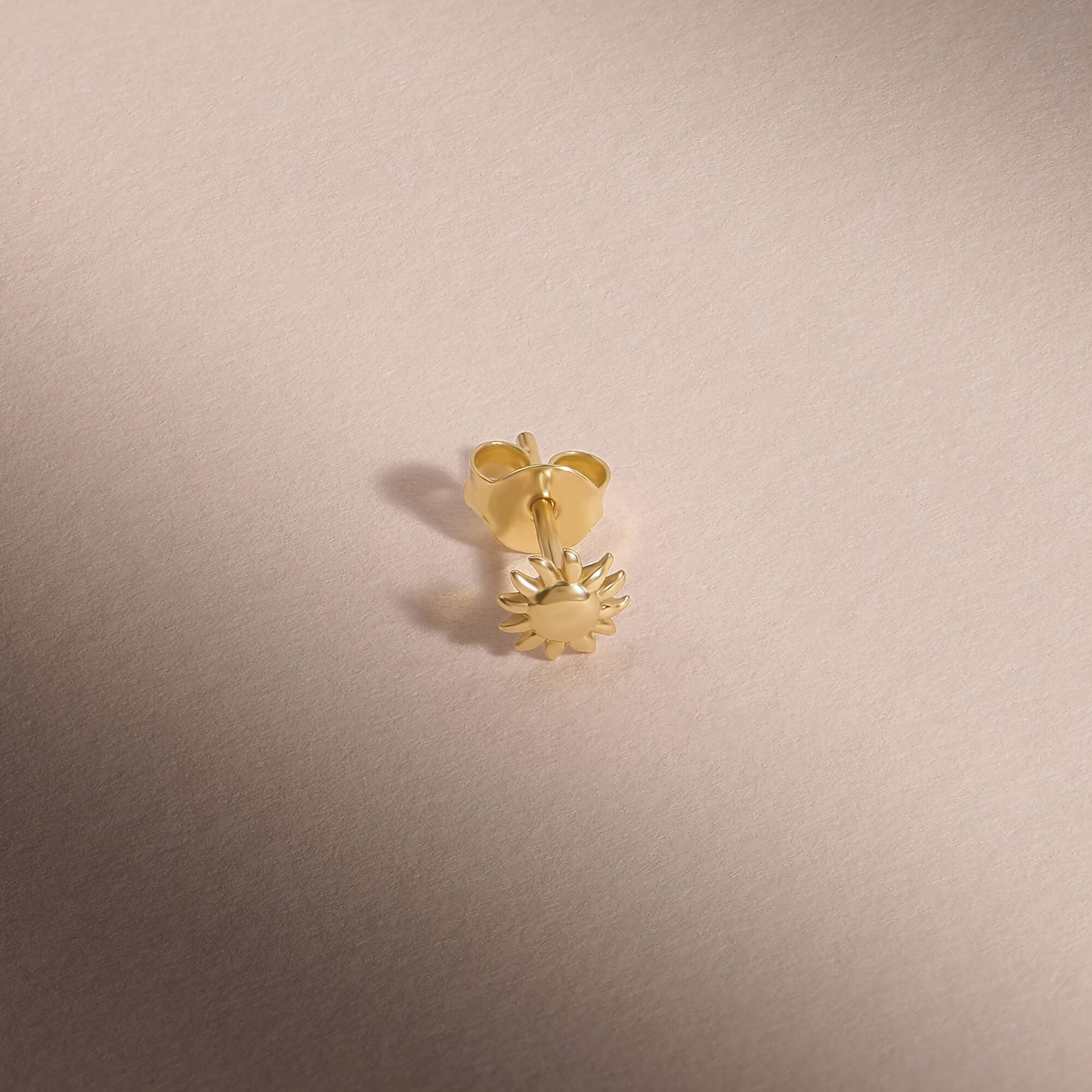 Sun Stud Earrings in Gold
